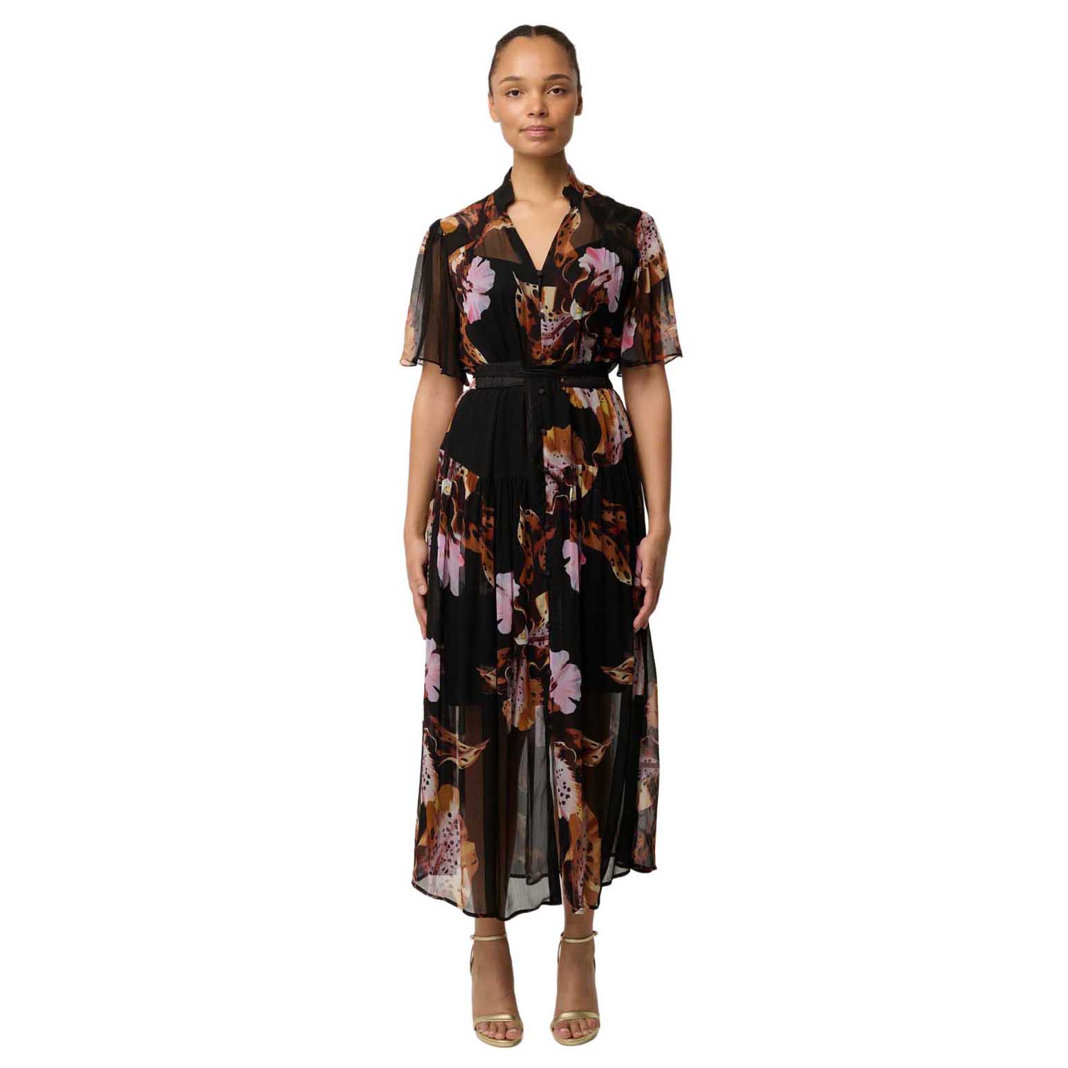OnceWas Ceres Sheer Chiffon Dress